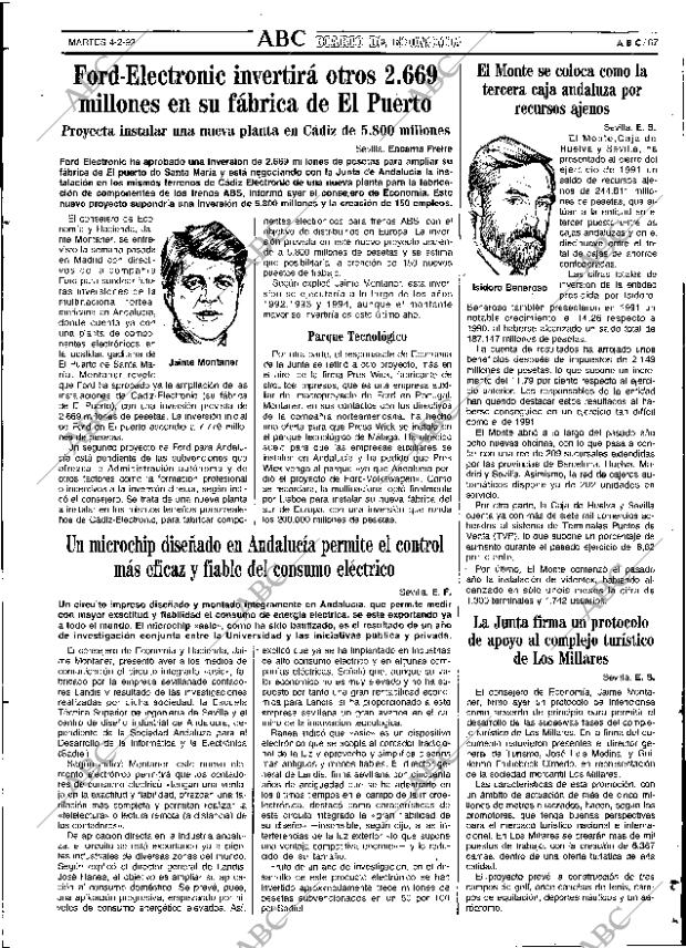 ABC SEVILLA 04-02-1992 página 67