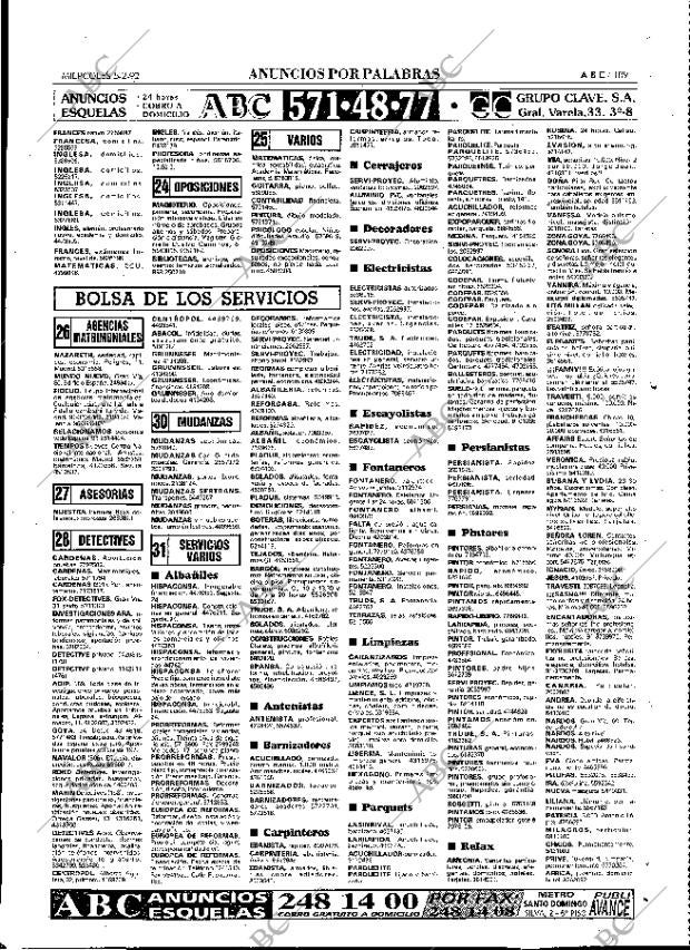 ABC MADRID 05-02-1992 página 109