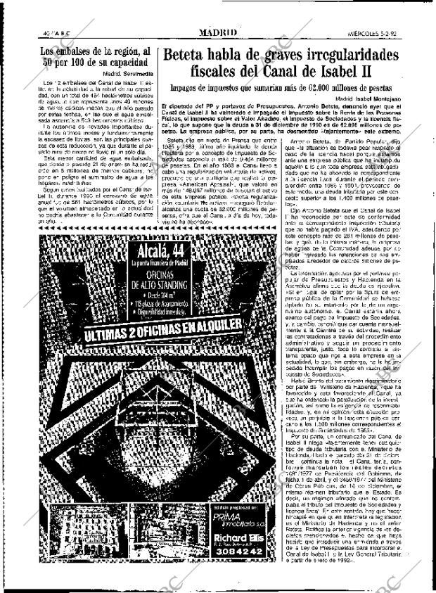 ABC MADRID 05-02-1992 página 40