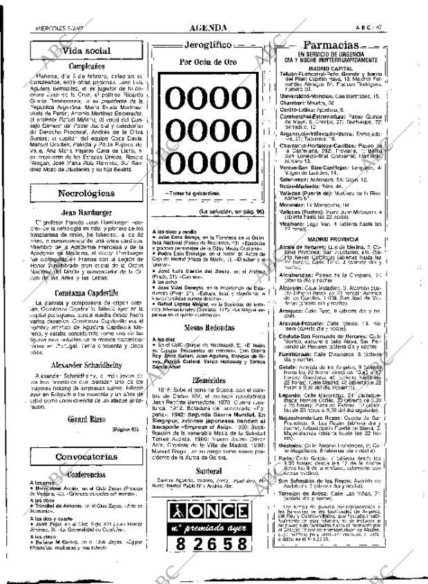 ABC MADRID 05-02-1992 página 47