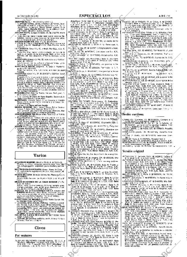 ABC MADRID 05-02-1992 página 91