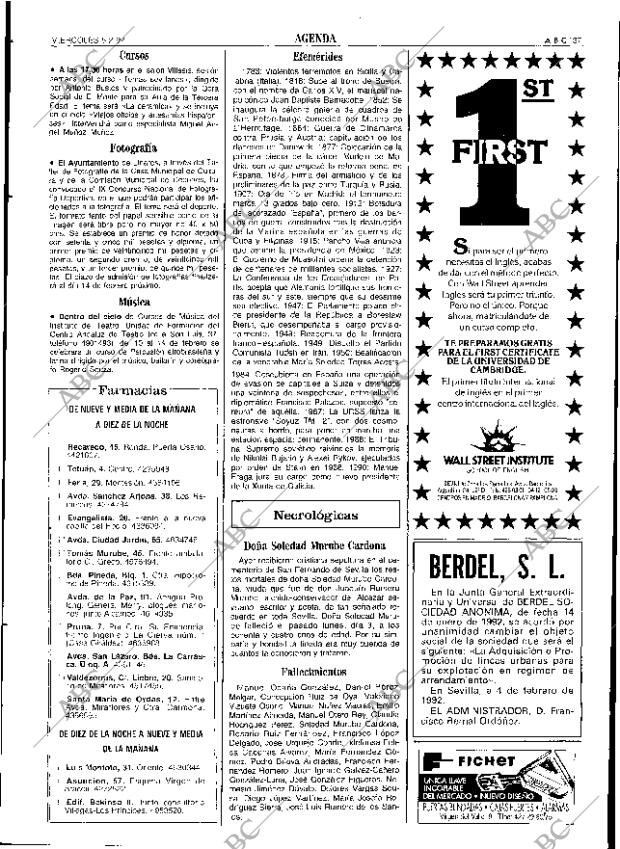 ABC SEVILLA 05-02-1992 página 37