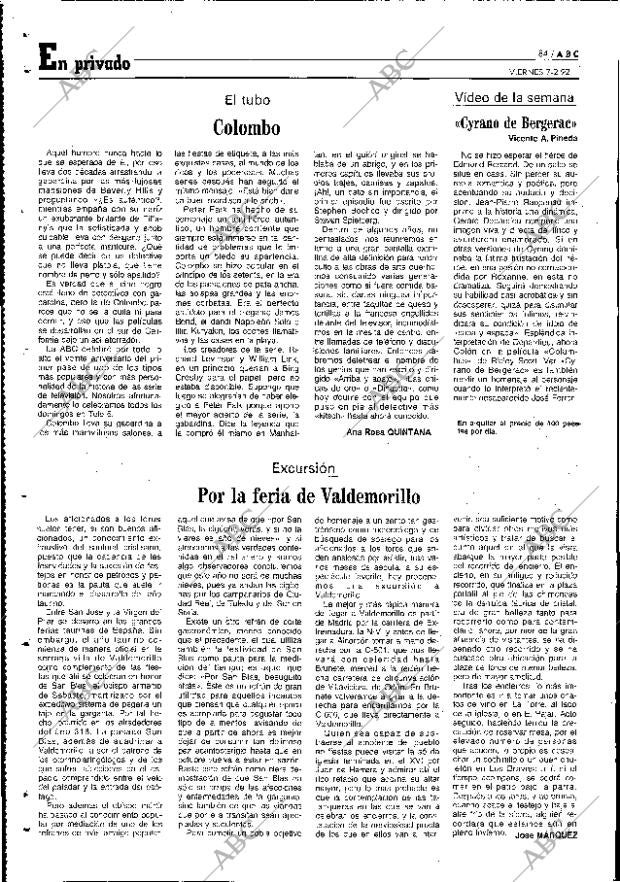ABC MADRID 07-02-1992 página 84