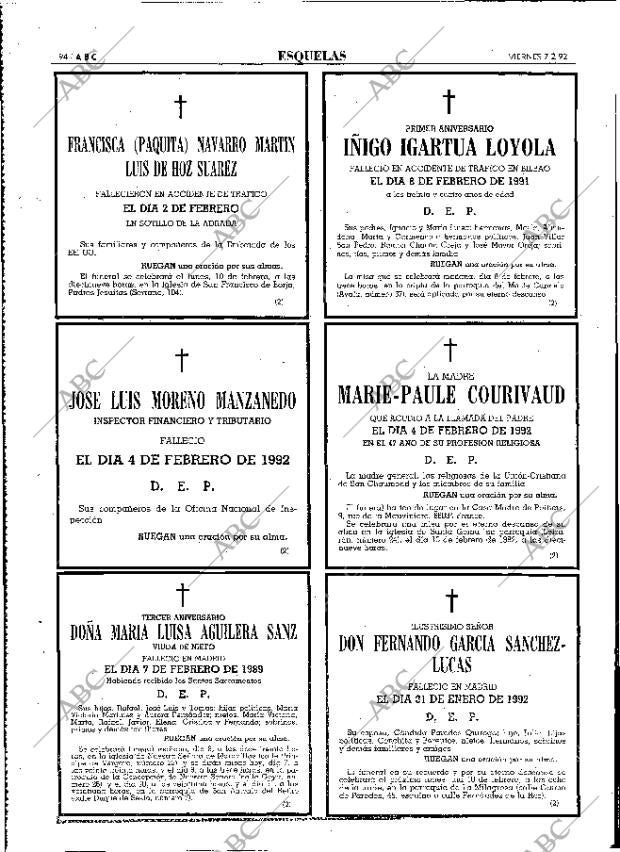 ABC MADRID 07-02-1992 página 94