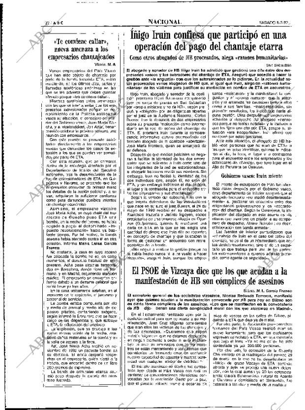 ABC MADRID 08-02-1992 página 22