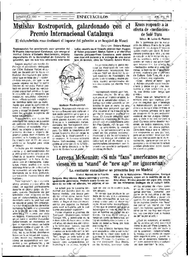 ABC MADRID 08-02-1992 página 85