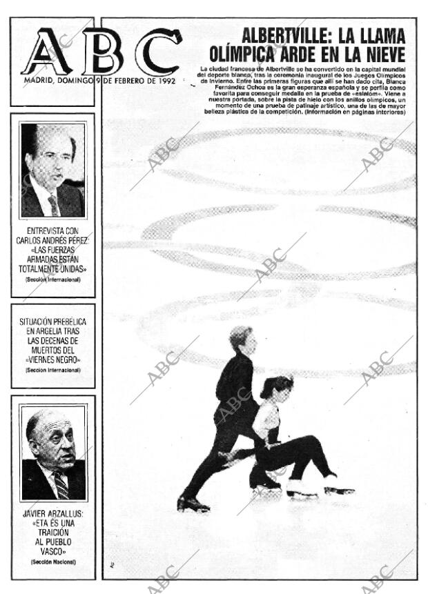 ABC MADRID 09-02-1992 página 1
