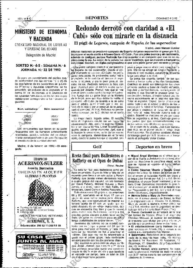 ABC MADRID 09-02-1992 página 100