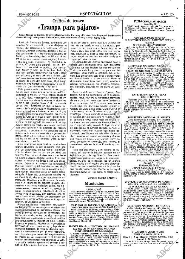 ABC MADRID 09-02-1992 página 105