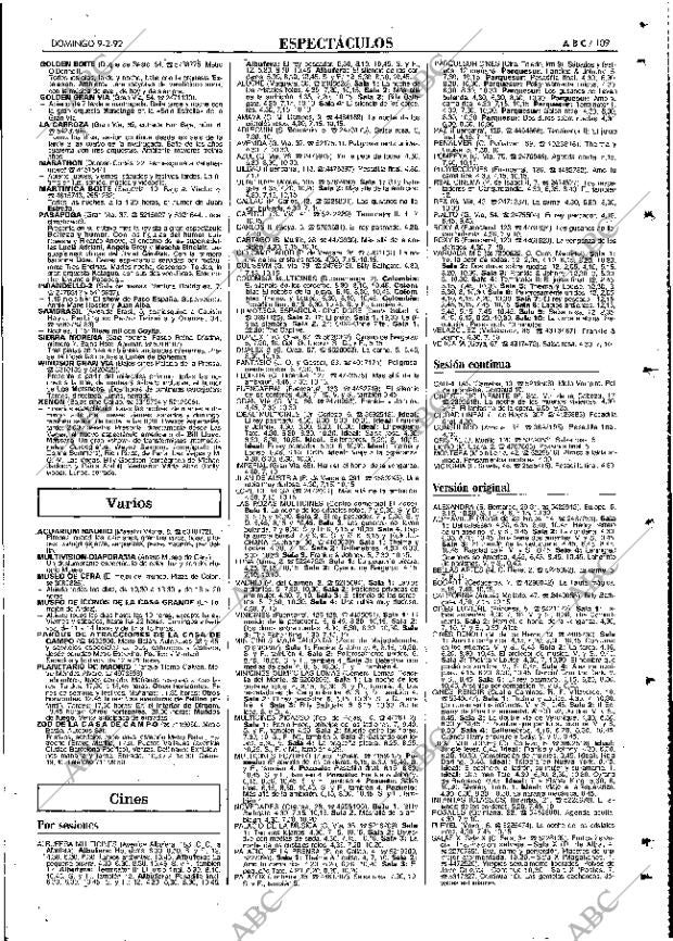ABC MADRID 09-02-1992 página 109