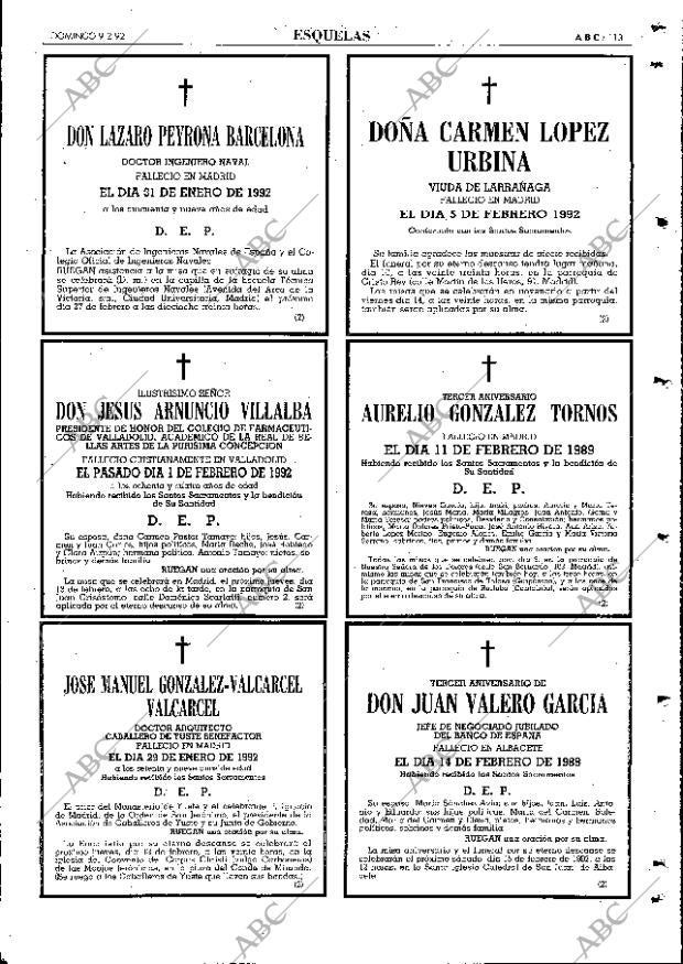 ABC MADRID 09-02-1992 página 113