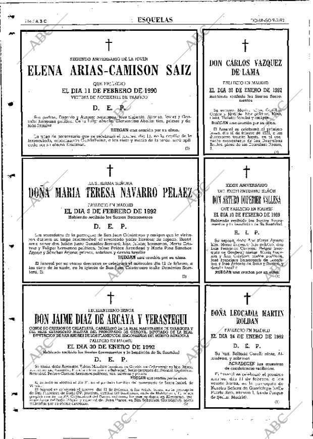 ABC MADRID 09-02-1992 página 114