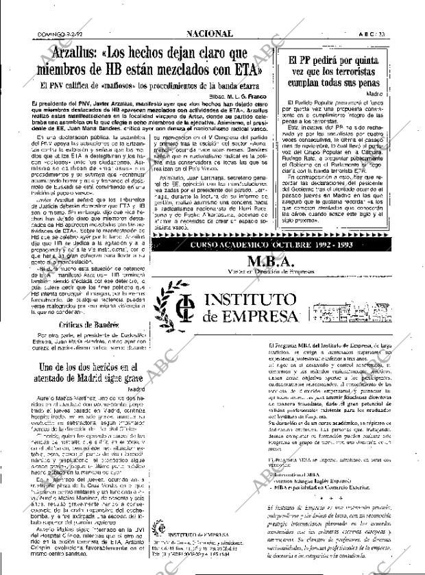 ABC MADRID 09-02-1992 página 33