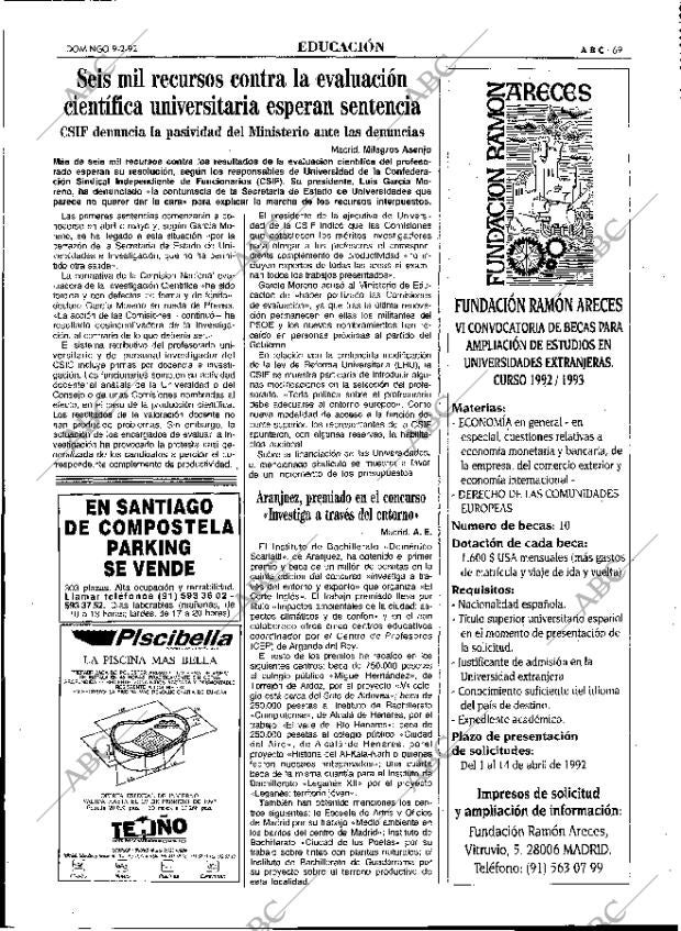 ABC MADRID 09-02-1992 página 69