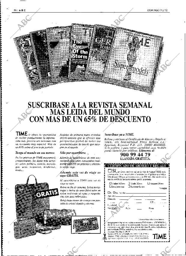 ABC MADRID 09-02-1992 página 86
