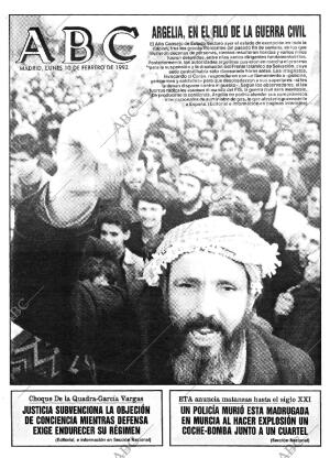 ABC MADRID 10-02-1992 página 1