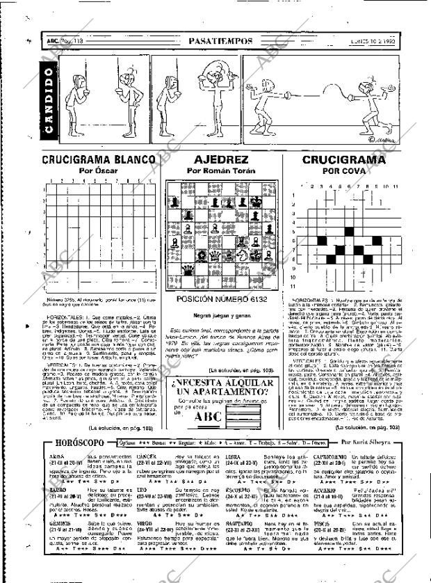 ABC MADRID 10-02-1992 página 118