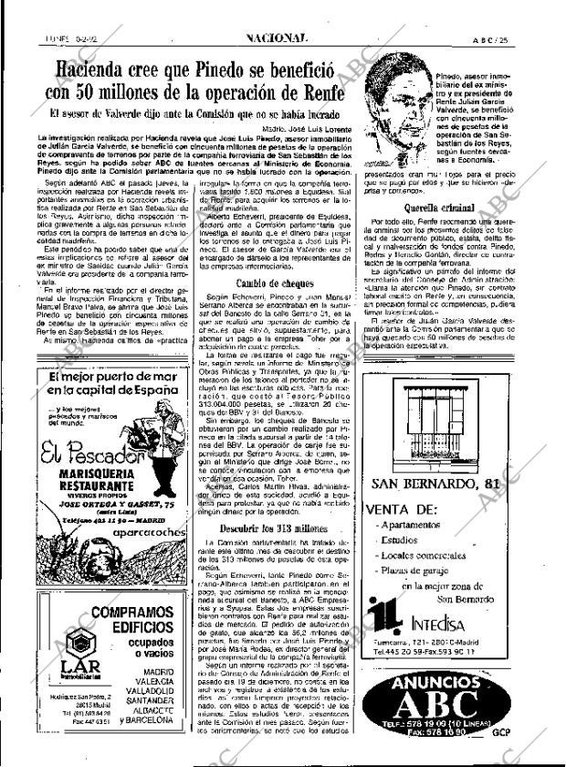 ABC MADRID 10-02-1992 página 25