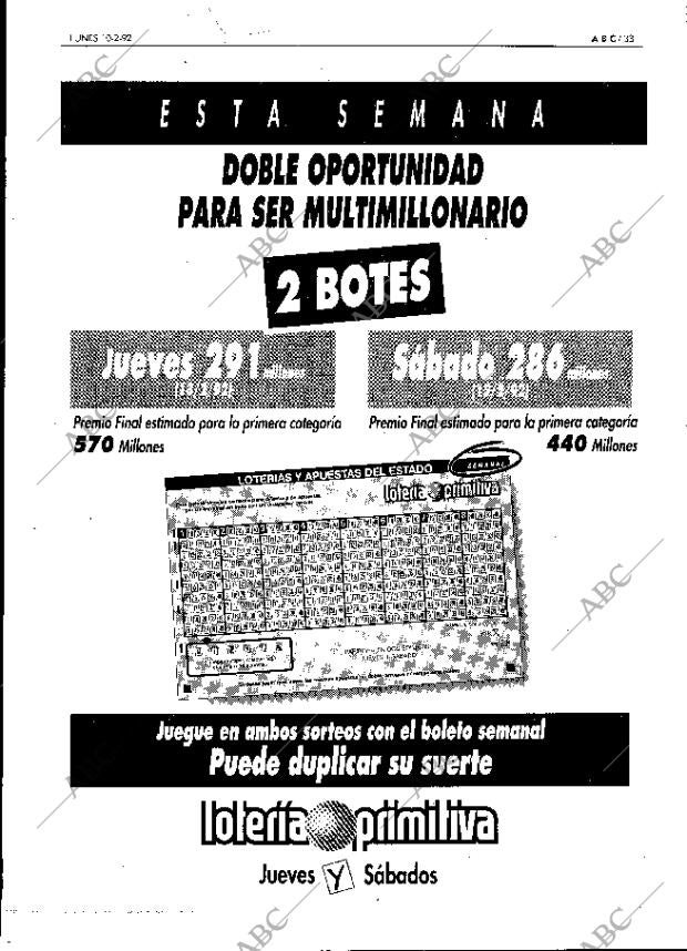 ABC MADRID 10-02-1992 página 33