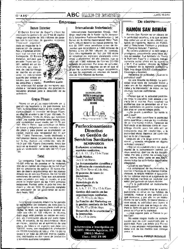 ABC MADRID 10-02-1992 página 62