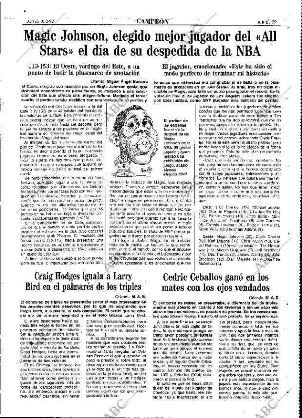 ABC MADRID 10-02-1992 página 79