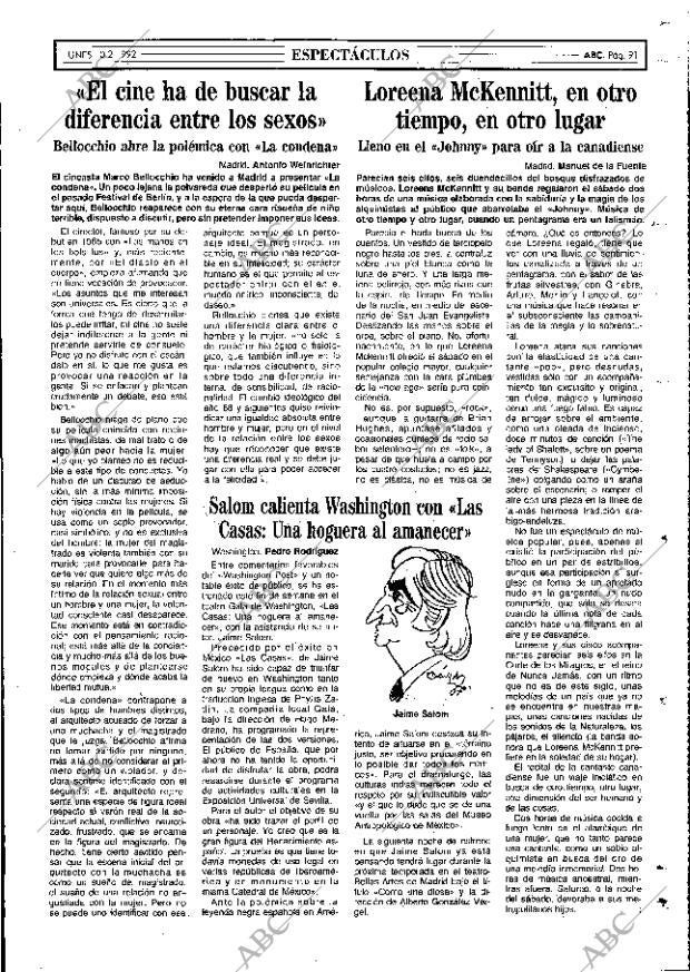 ABC MADRID 10-02-1992 página 91