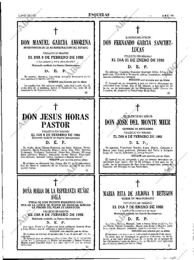 ABC MADRID 10-02-1992 página 99