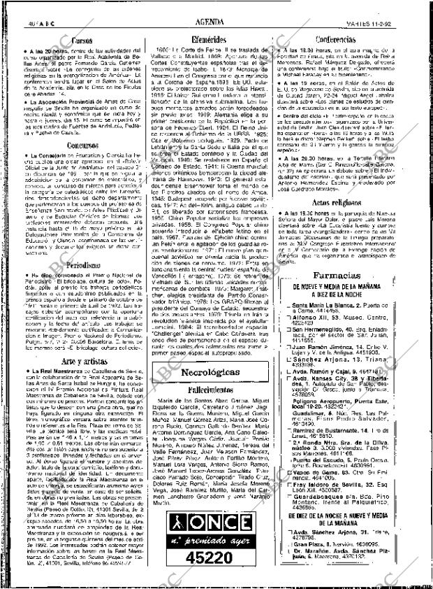 ABC SEVILLA 11-02-1992 página 46