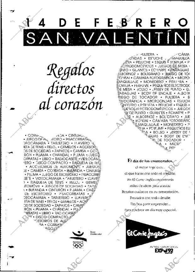 ABC MADRID 13-02-1992 página 128