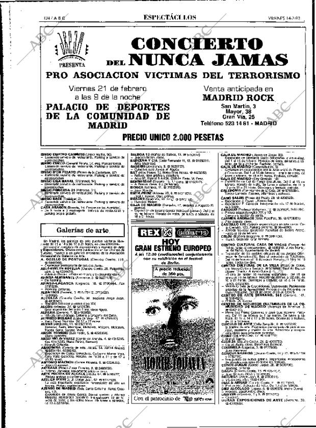 ABC MADRID 14-02-1992 página 104