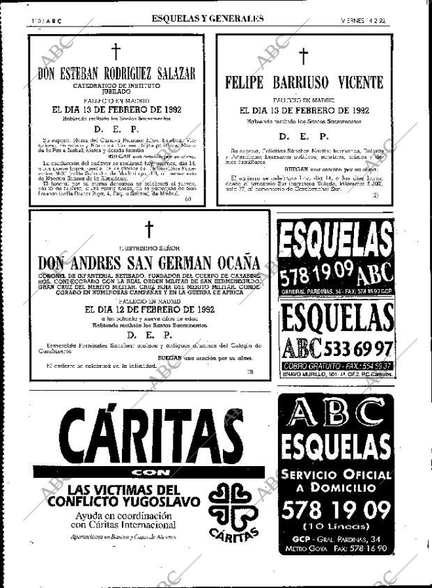 ABC MADRID 14-02-1992 página 110