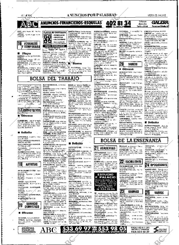 ABC MADRID 14-02-1992 página 120