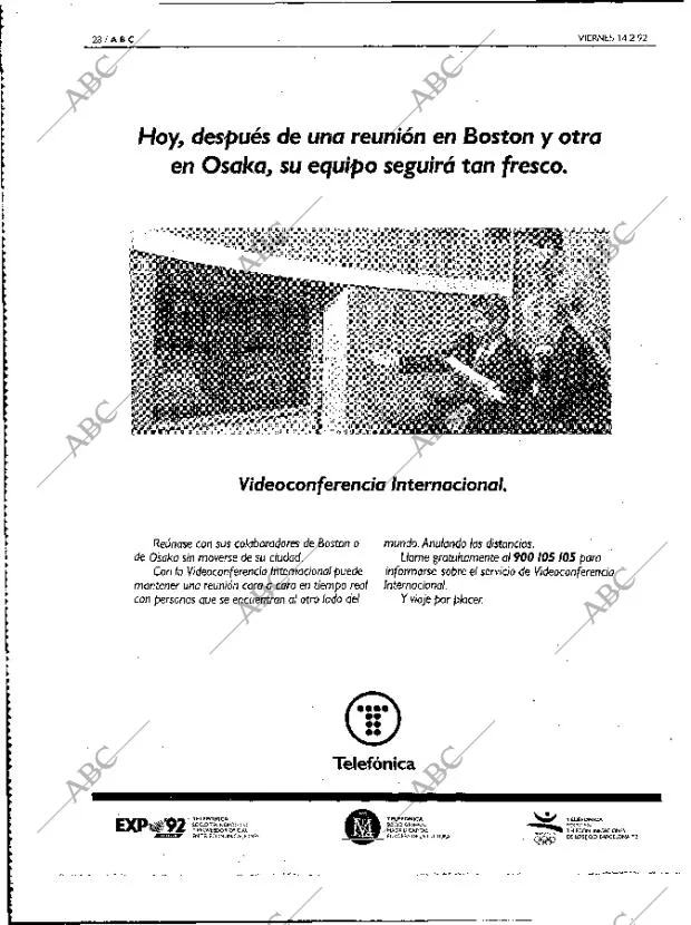 ABC MADRID 14-02-1992 página 28