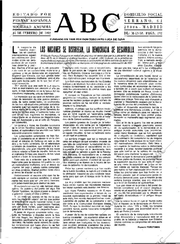 ABC MADRID 14-02-1992 página 3