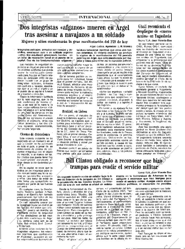 ABC MADRID 14-02-1992 página 31