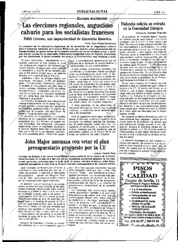 ABC MADRID 14-02-1992 página 35