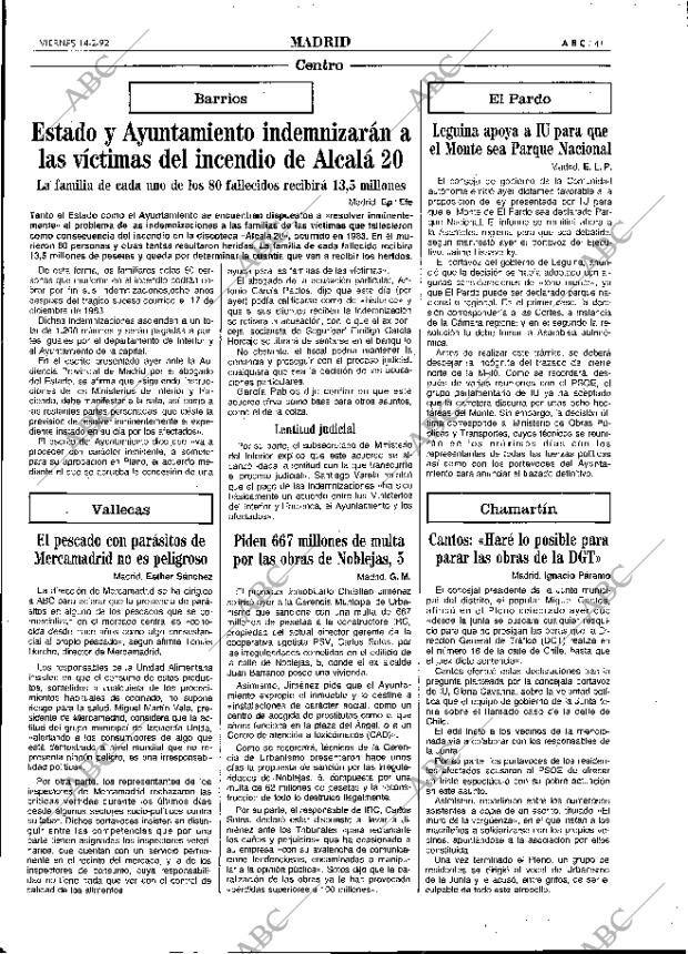 ABC MADRID 14-02-1992 página 41