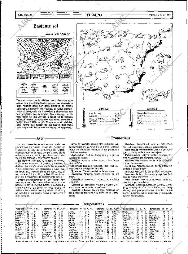 ABC MADRID 14-02-1992 página 46