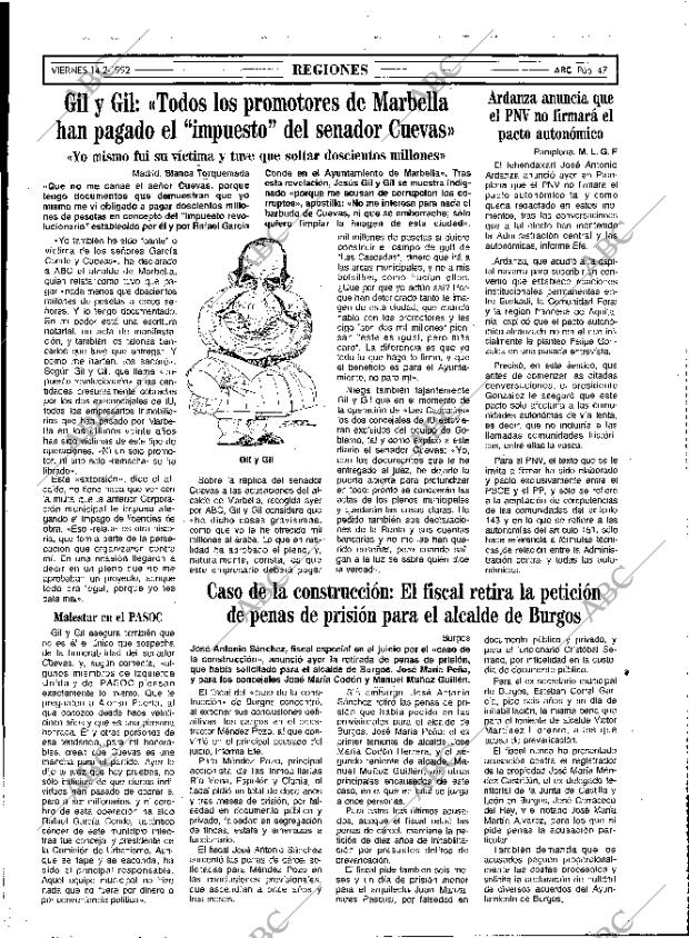 ABC MADRID 14-02-1992 página 47