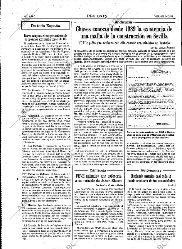 ABC MADRID 14-02-1992 página 48