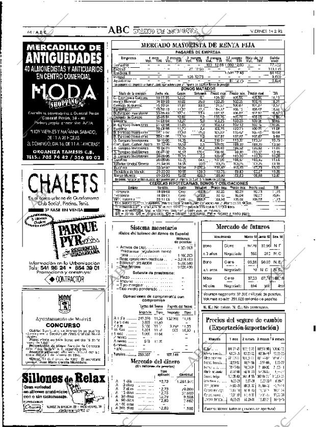 ABC MADRID 14-02-1992 página 64