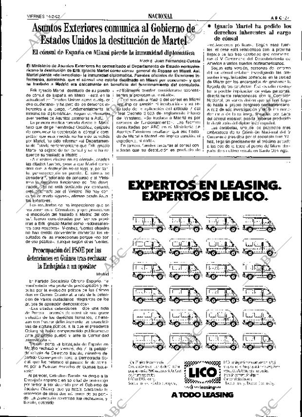 ABC SEVILLA 14-02-1992 página 27