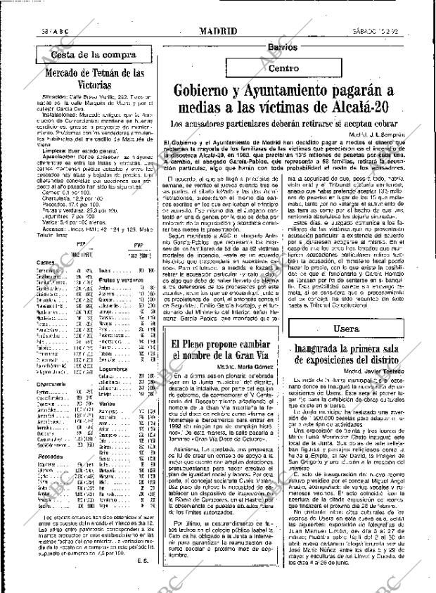 ABC MADRID 15-02-1992 página 38