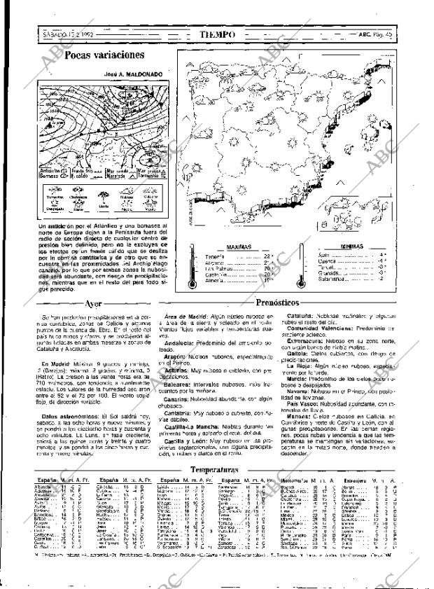 ABC MADRID 15-02-1992 página 45