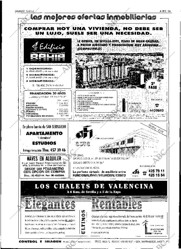 ABC SEVILLA 15-02-1992 página 39