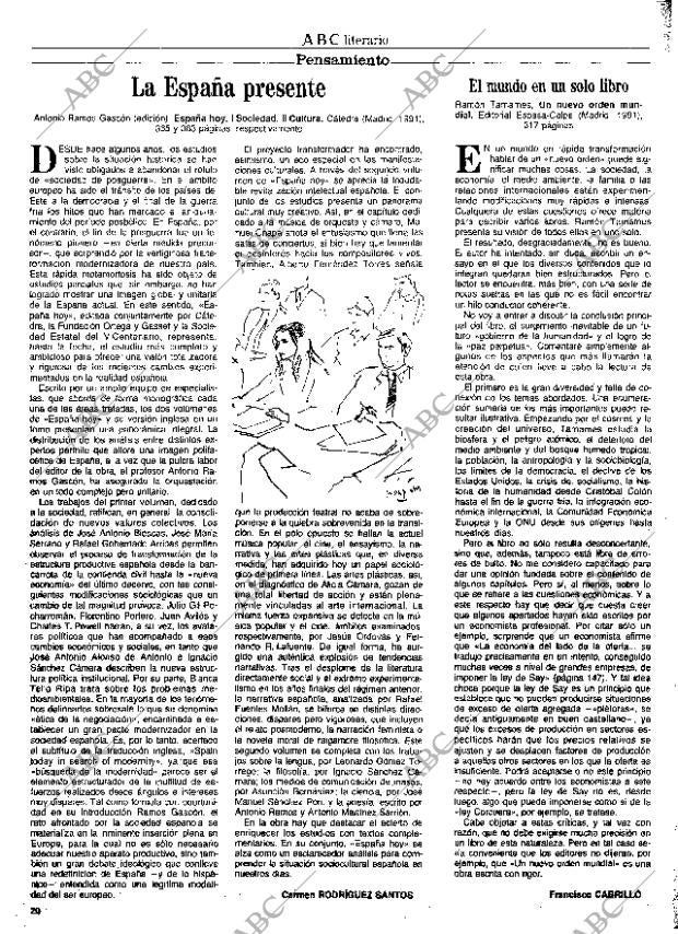 CULTURAL MADRID 21-02-1992 página 20