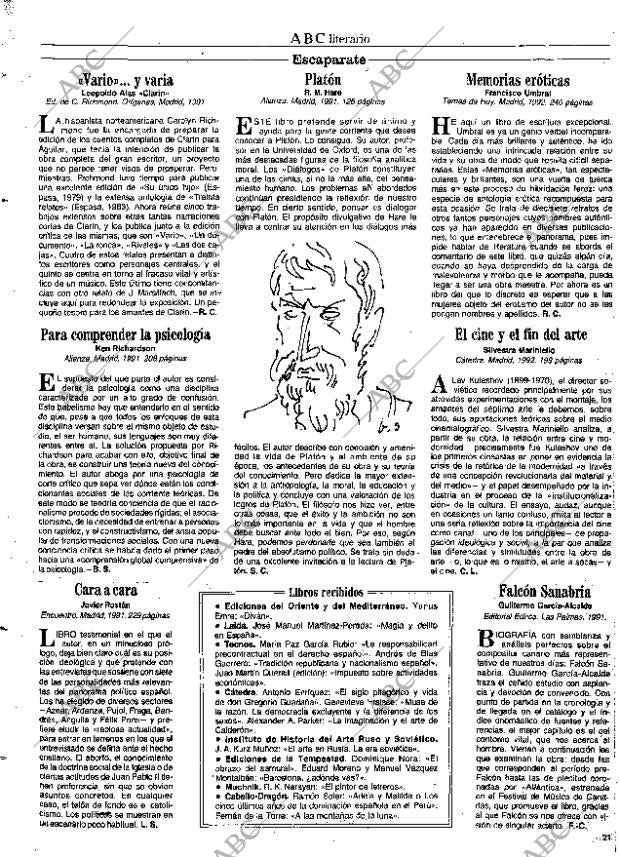 CULTURAL MADRID 21-02-1992 página 21