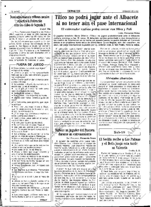 ABC SEVILLA 22-02-1992 página 76