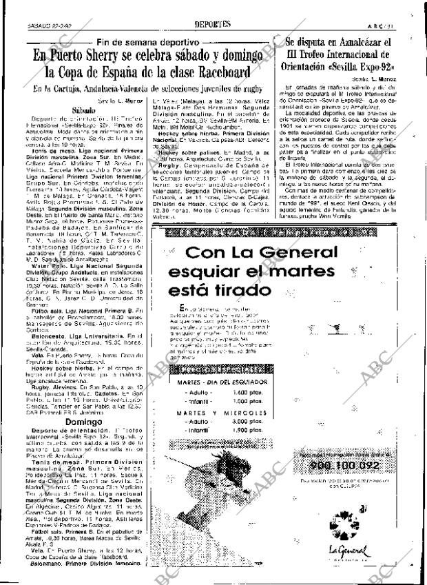 ABC SEVILLA 22-02-1992 página 81
