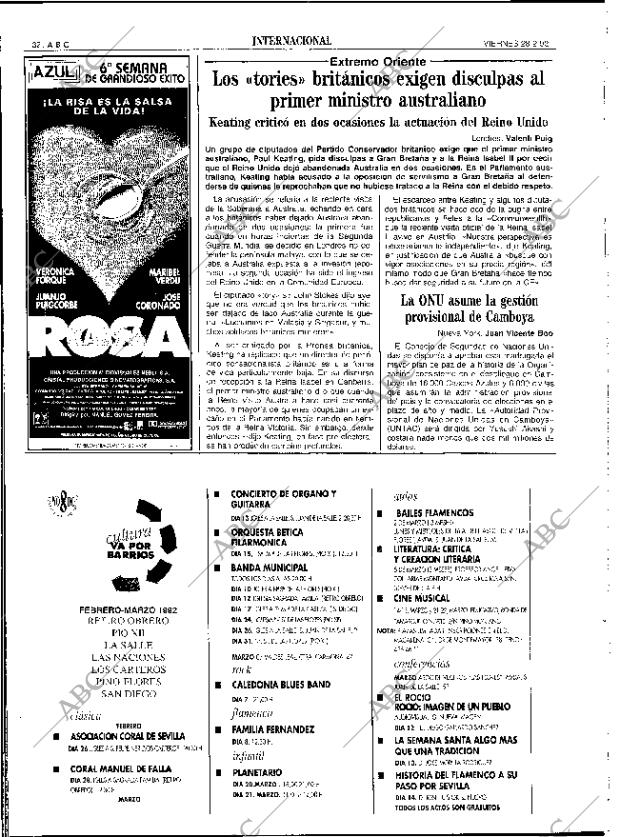 ABC SEVILLA 28-02-1992 página 32